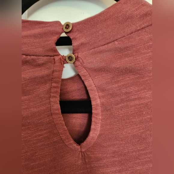 Free People We The Free Hooked on You Embroidered Sleeve Mock Neck Top Small - Picture 6 of 7